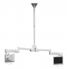 Dual LCD/TV Monitor Arm with Ceiling Mounting