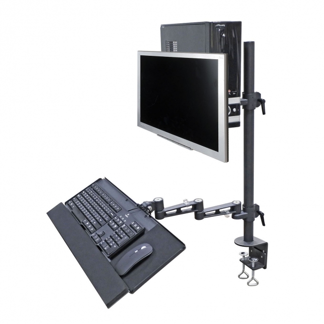 LCD Monitor keyboard arm for desktop mounting
