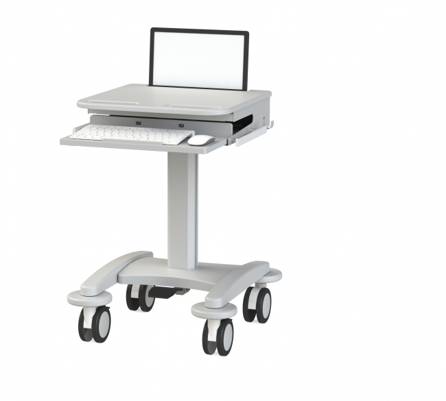 Mobile Medical Laptop Cart On Wheels