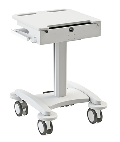 Ergonomic mobile trolley cart for laptop