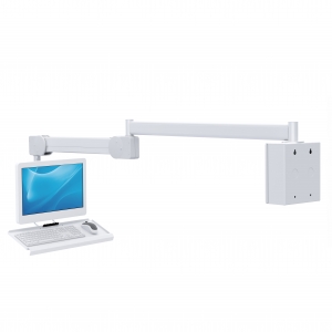 LCD/TV Monitor Arm with Ceiling Mounting and Keyboard tray