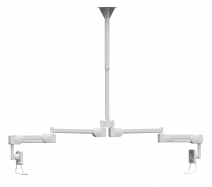 Dual LCD/TV Monitor Arm with Ceiling Mounting
