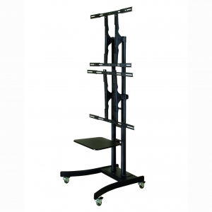 Vertical LCD Advertising TV Stand with Dual Screens