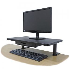 Clamp-On Monitor Riser with Drawer