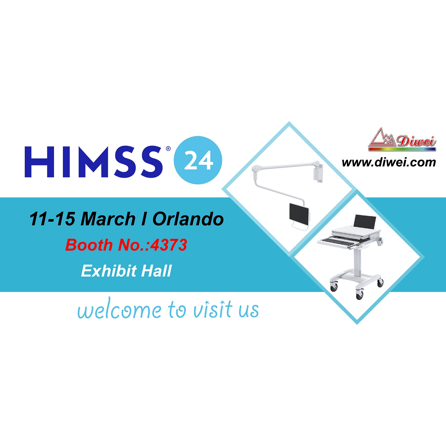 Meet Diwei Industrial at HIMSS 2024 in Orlando Medical Mount