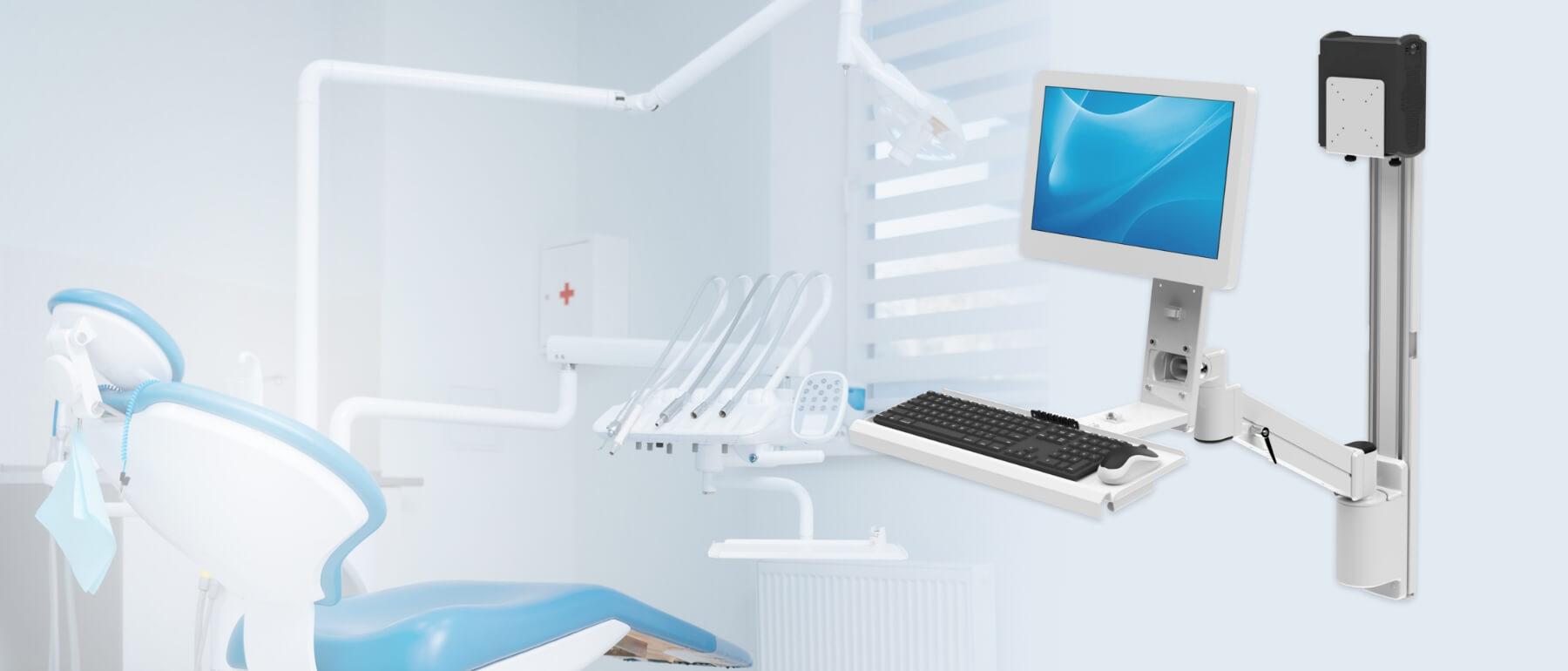 Diwei monitor arms used in hospital & clint applications