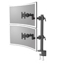 Heavy Duty Vertical Dual LCD Arm (C-Clamp)