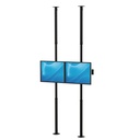 Ceiling -to - floor TV mount(Side by Side)