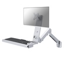 Single Monitor Arm with Keyboard Tray (Gas Spring)