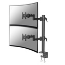 Heavy Duty Vertical Dual LCD Arm (C-Clamp)