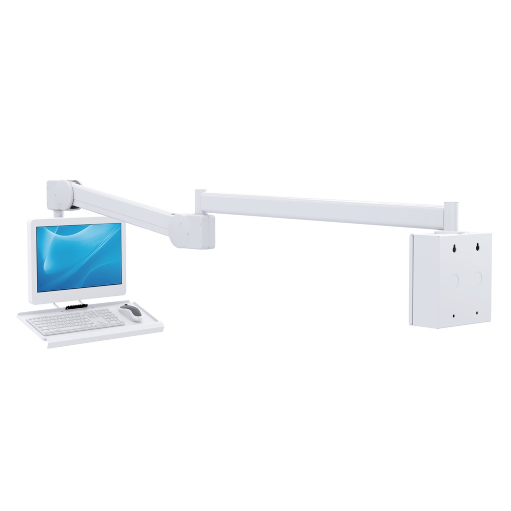 LCD/テレビモニターアーム ウォールマウントとキーボードトレイ付き