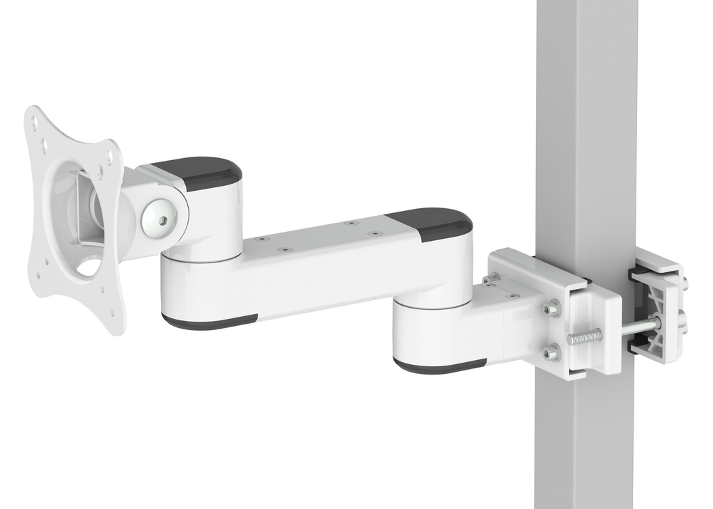 LCD TV Square Tube Mount with Cable Management for Healthcare Settings ...